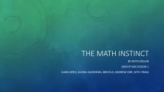 The Math instinct