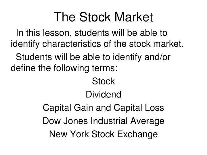 the stock market