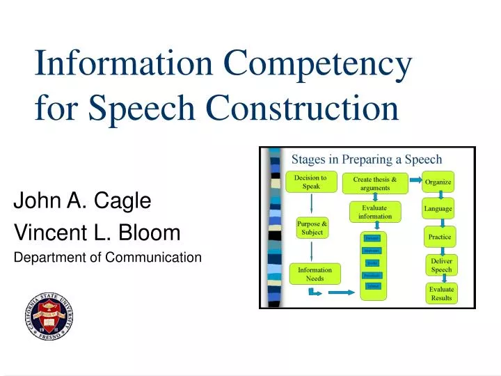 information competency for speech construction