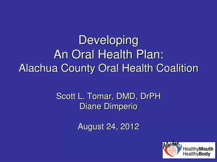 developing an oral health plan alachua county oral health coalition