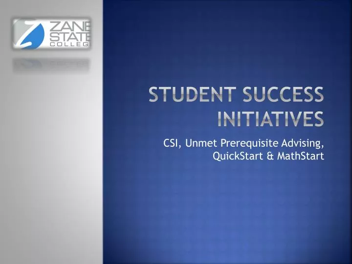 student success initiatives