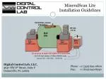 MineralScan Lite Installation Guidelines - slide 1