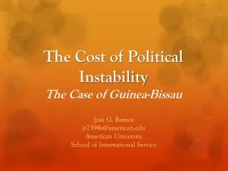 The Cost of Political Instability The Case of Guinea-Bissau