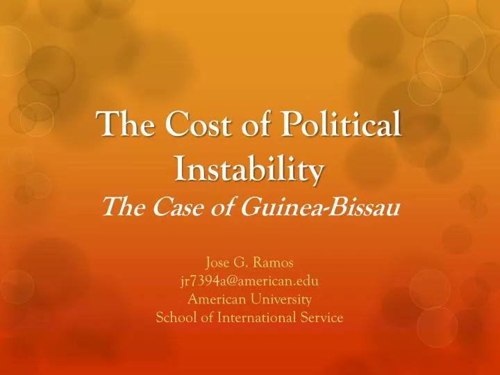 the cost of political instability the case of guinea bissau