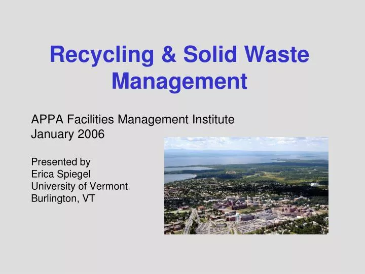 recycling solid waste management