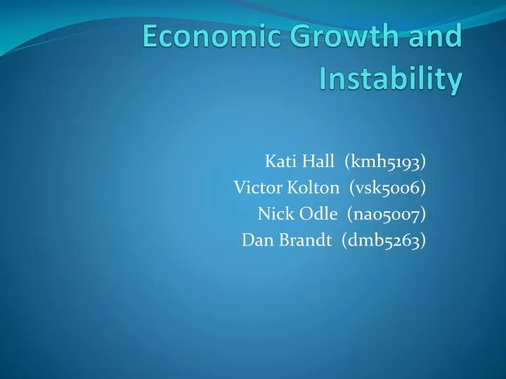 economic growth and instability