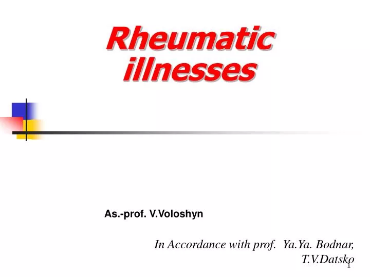 rheumatic illnesses