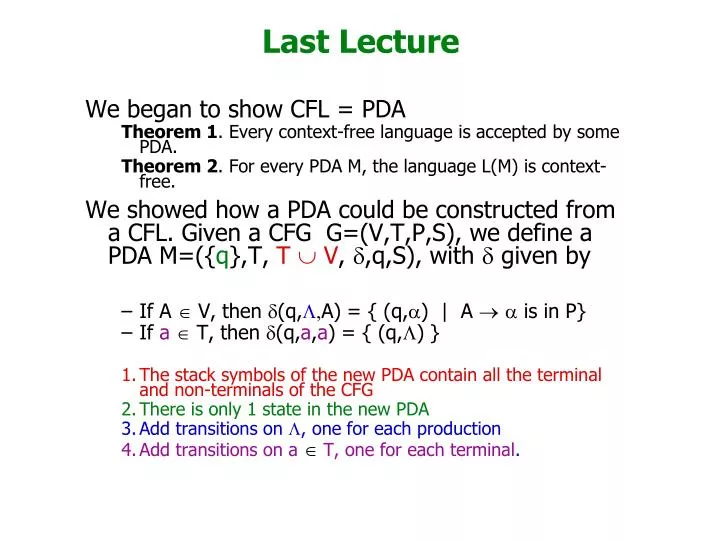 last lecture