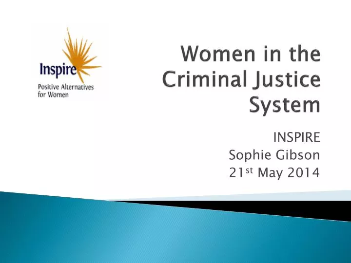 women in t he criminal justice system
