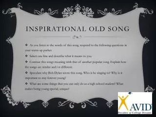 inspirational old song