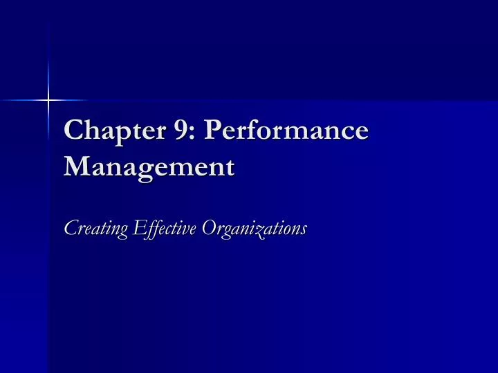 chapter 9 performance management
