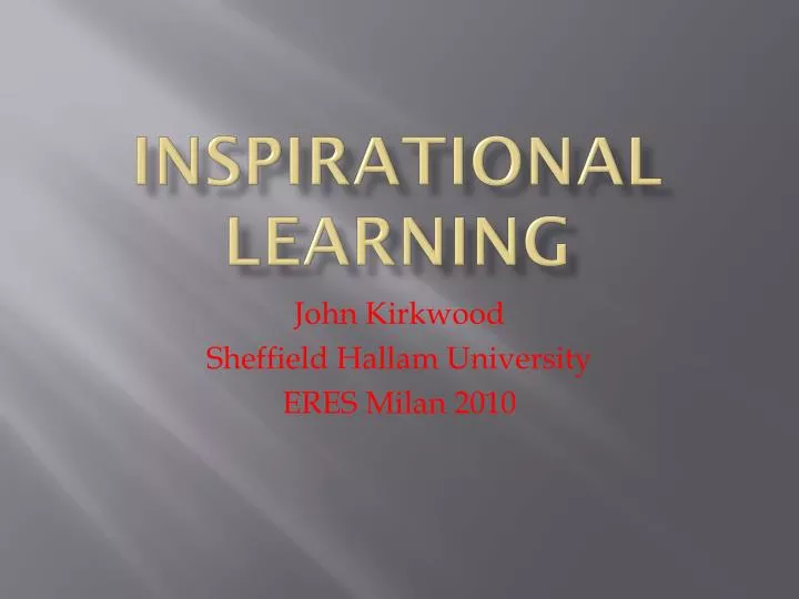 inspirational learning