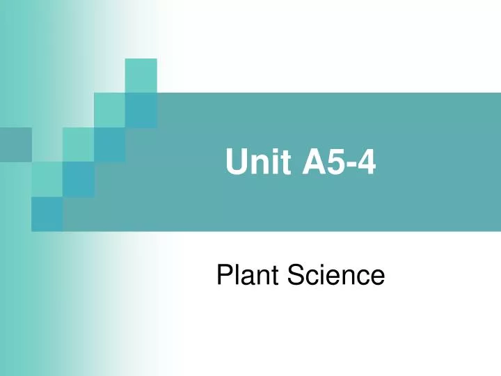unit a5 4
