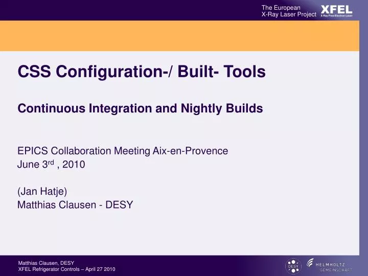 css configuration built tools continuous integration and nightly builds