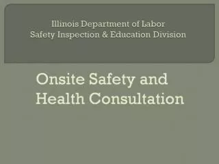 illinois department of labor safety inspection education division