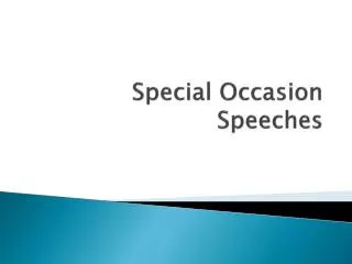 special occasion speeches