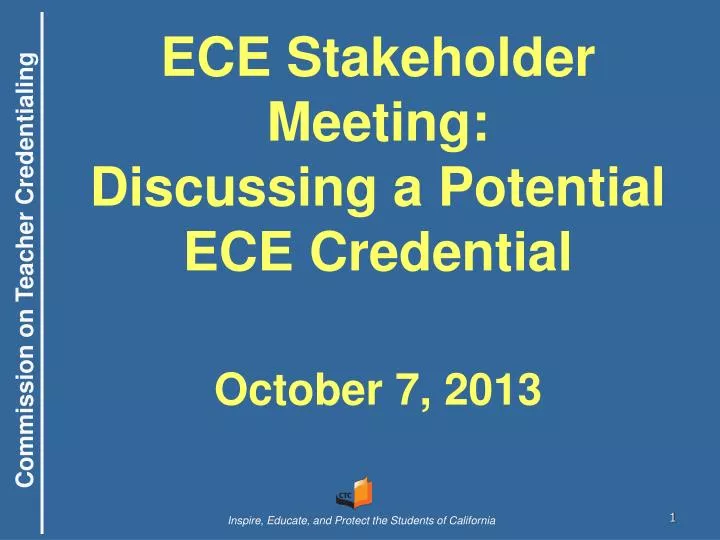ece stakeholder meeting discussing a potential ece credential october 7 2013