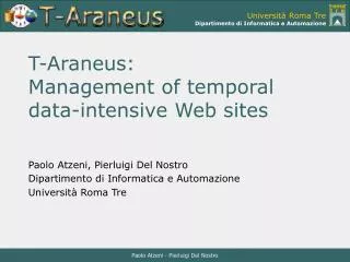 T-Araneus: Management of temporal data-intensive Web sites