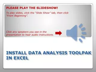 Install Data Analysis ToolPak in Excel