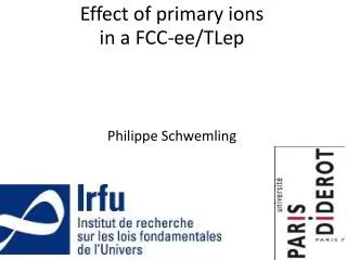 Effect of primary ions in a FCC- ee / TLep