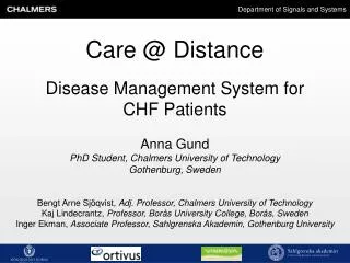 Disease Management System for CHF Patients