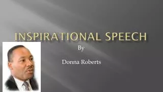 Inspirational Speech