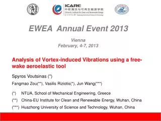 EWEA Annual Event 2013 Vienna February, 4-7, 2013