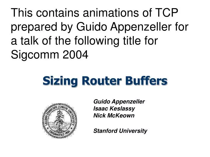 sizing router buffers