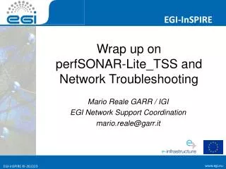 Wrap up on perfSONAR-Lite_TSS and Network Troubleshooting