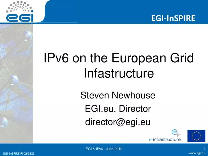ipv6 on the european grid infastructure