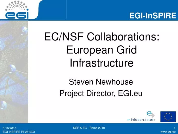 ec nsf collaborations european grid infrastructure