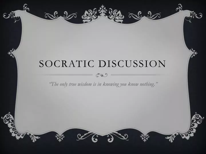socratic discussion
