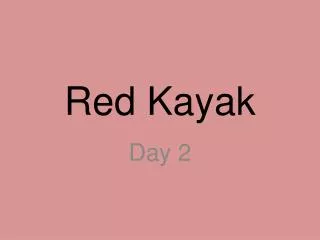 red kayak