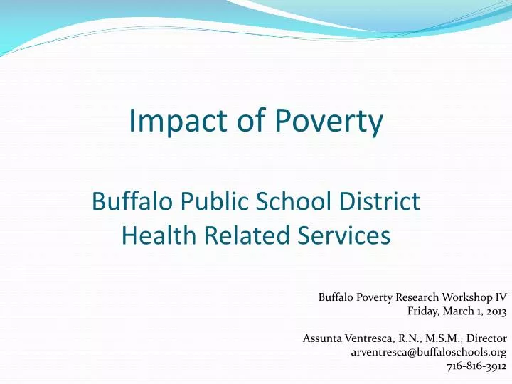 impact of poverty buffalo public school district health related services