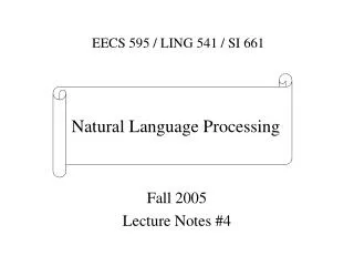 Fall 2005 Lecture Notes #4