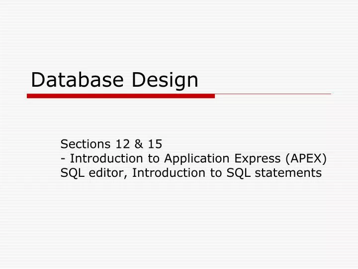 database design