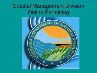 Coastal Management Division Online Permitting