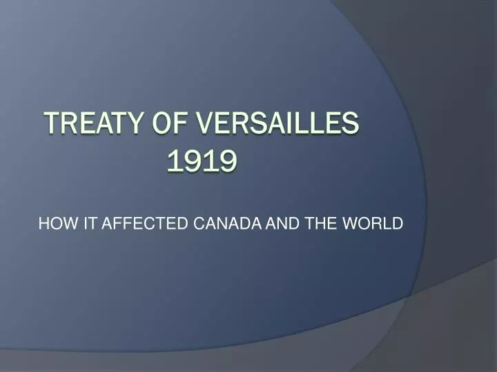 how it affected canada and the world