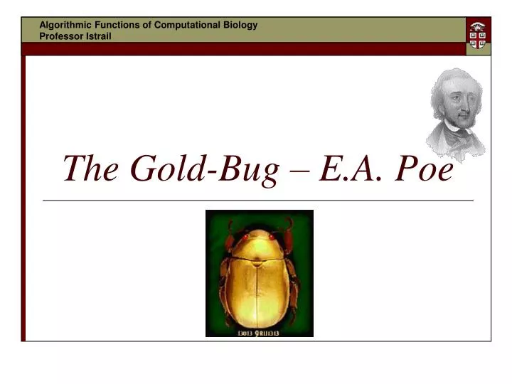the gold bug e a poe