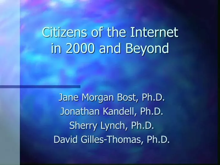 citizens of the internet in 2000 and beyond