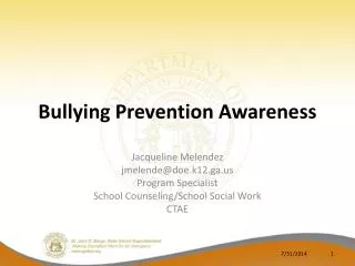 Bullying Prevention Awareness