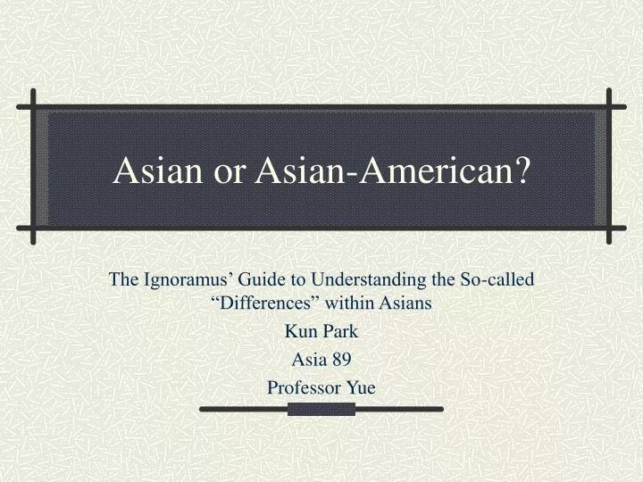 asian or asian american