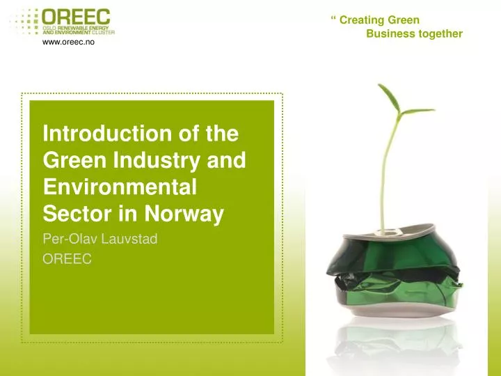 introduction of the green industry and environmental sector in norway