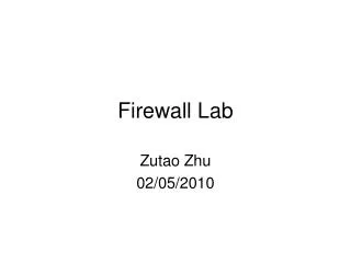 Firewall Lab