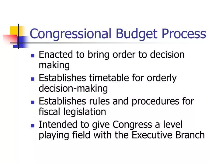 congressional budget process