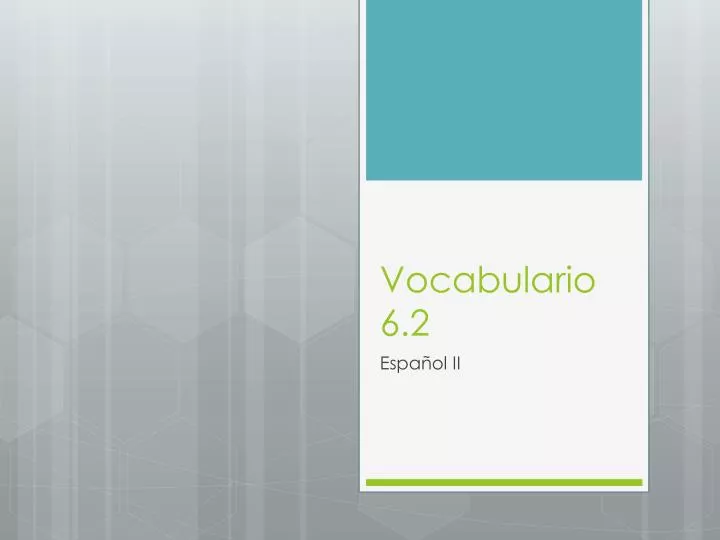 vocabulario 6 2