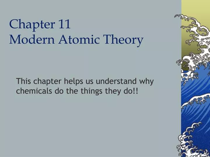 chapter 11 modern atomic theory