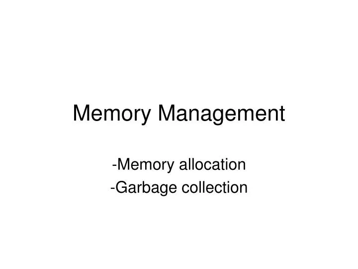 memory management