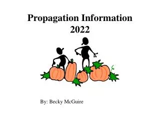 Propagation Information 2022