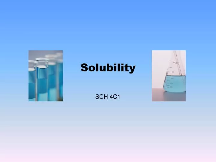 solubility